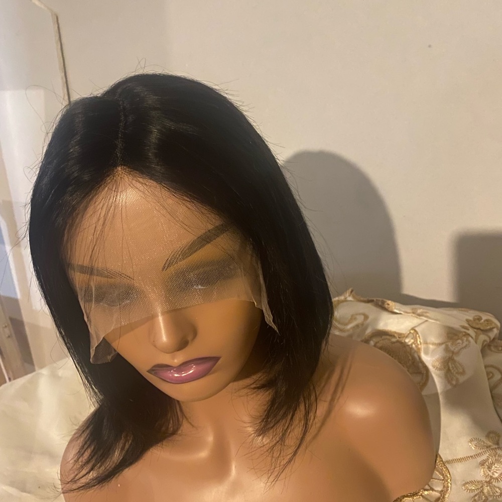Wig 100% human for sale, short bob wig wig lace front human hair wigs for women. - Picture 9 of 15